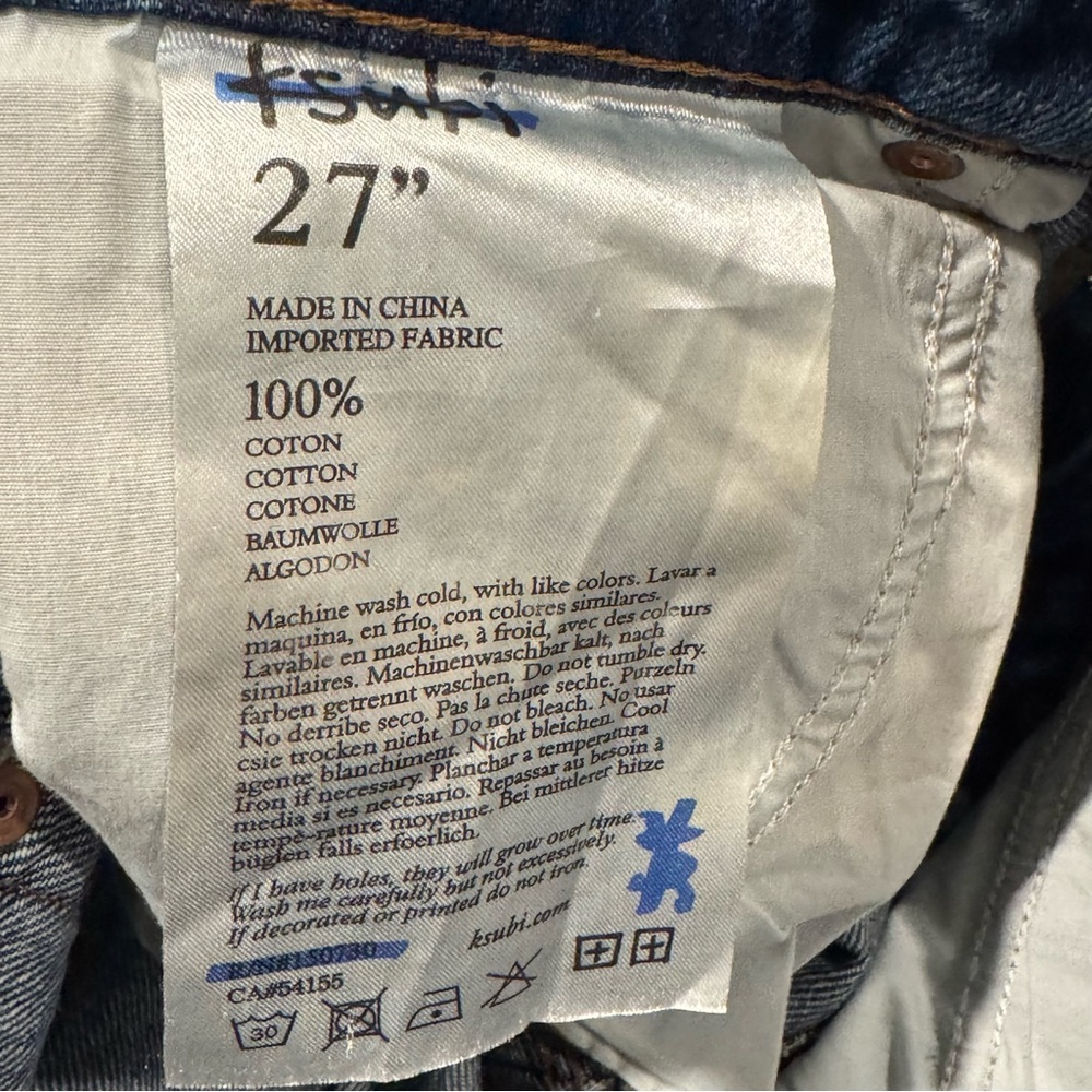 KSUBI Women’s Playback Lifetime Dragged Jean Vintage Indigo Size 27 - Picture 9 of 12